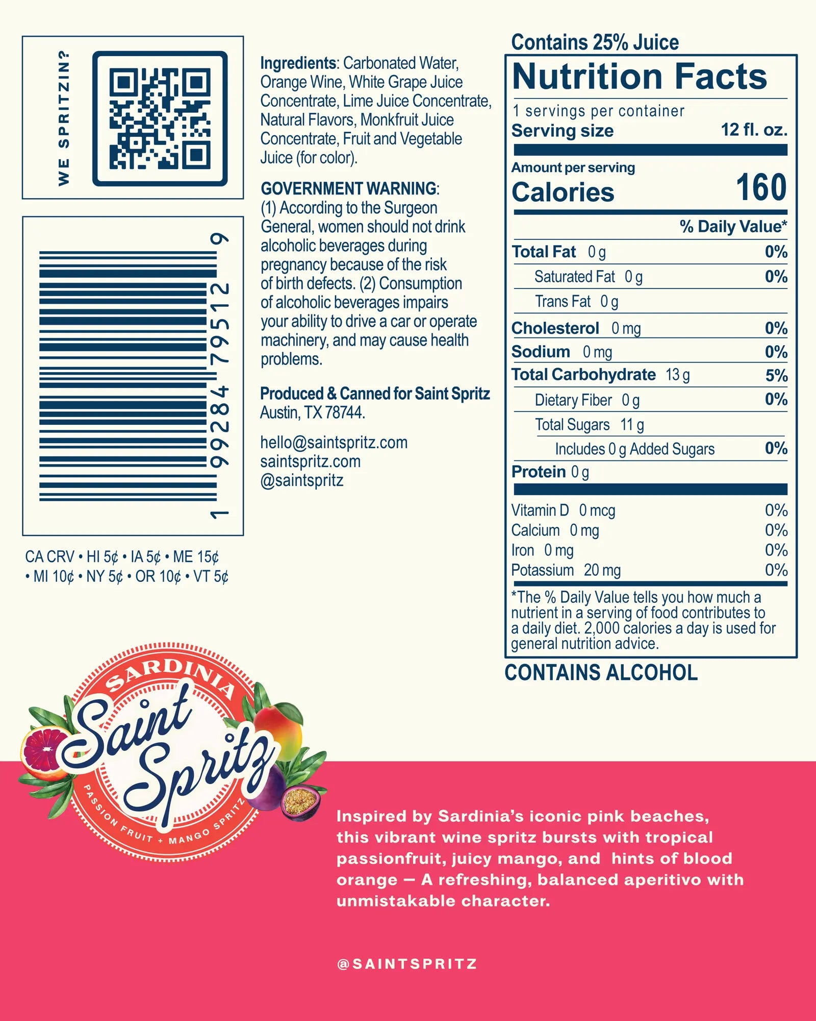 Sardinia nutrition information