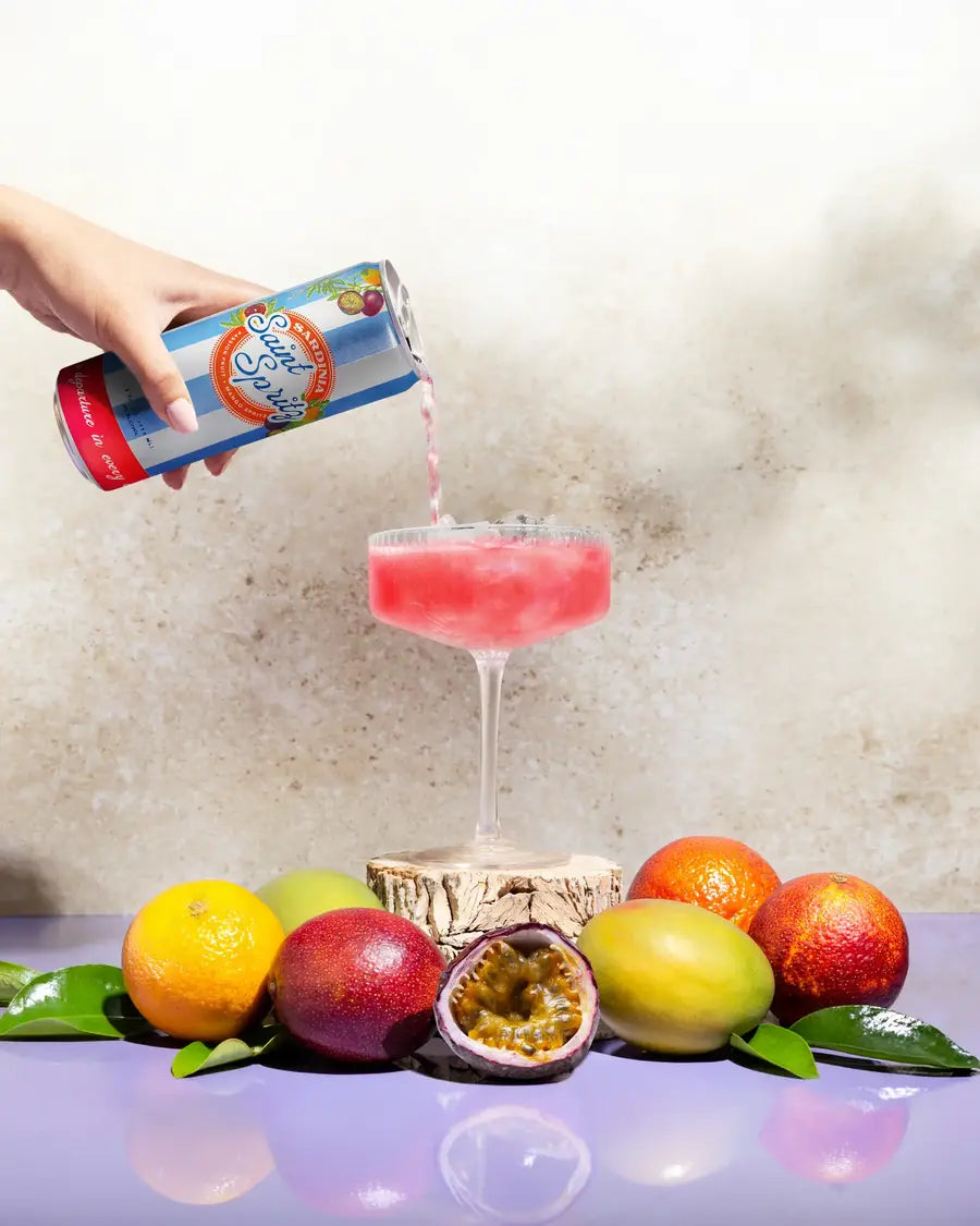 Pouring a Sardinia spritz