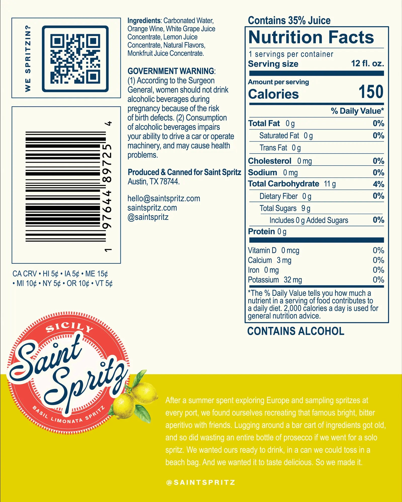 Sicily nutrition information