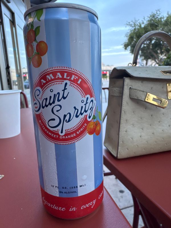 Amalfi Saint Spritz on a café table