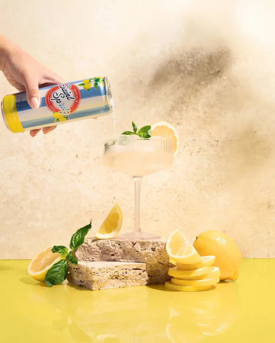 Pouring a Sicily spritz