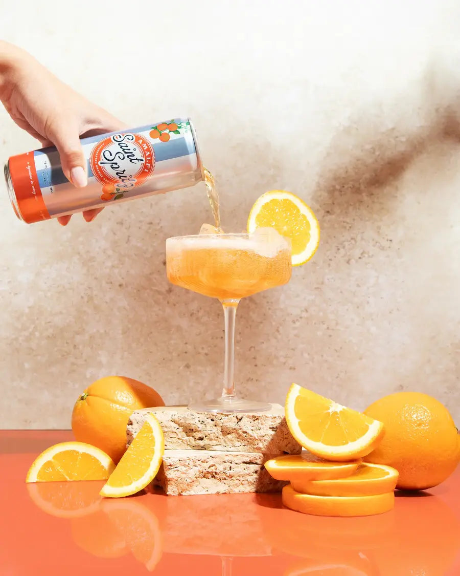 Pouring a Amalfi spritz